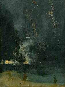 «الموسيقى الهادئة باللونين الأسود والذهبي - الصاروخ الساقط» (1872-1877) - جيمس أبوت مكنيل ويسلير