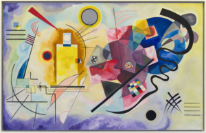 Caption: Wassily Kandinsky’s Red-Yellow-Blue, 1925. (Public Domain. Source: Wikimedia Commons) Kandinsky was for a long time regarded as the father of western abstract painting.