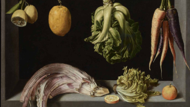«حياة ساكنة مع فواكه وخضروات» - خوان سانشيز كوتان. حوالي سنة 1602 (رخصة مشاع إبداعي من ويكيميديا).