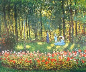 «عائلة الرسام في الحديقة» - كلاود مونيه